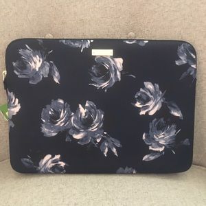 Kate Spade blue Rose flower laptop case